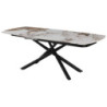 Tavolo Ryder 140/200x90x76 cm Top Ceramica Marrone Lucido