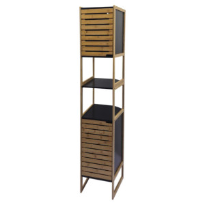 Mobiletto Linda 33x33x170 cm in Bamboo e MDF Alto e Versatile