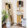 Mobiletto Linda 33x33x170 cm in Bamboo e MDF Alto e Versatile