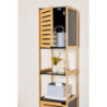 Mobiletto Linda 33x33x170 cm in Bamboo e MDF Alto e Versatile