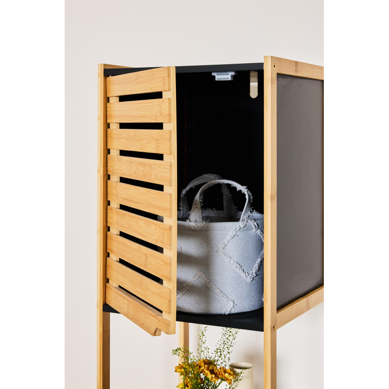 Mobiletto Linda 33x33x170 cm in Bamboo e MDF Alto e Versatile