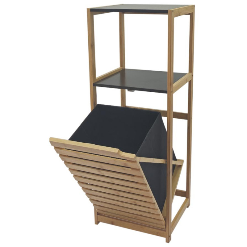Mobiletto Linda 36x33x98 cm in Bamboo e MDF Pratico e Moderno
