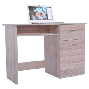 Scrivania 1 Anta e 1 Cassetto 100x50x73 cm Quercia Moderna