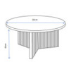 Tavolino Kami Ø80xH40 cm Moderno e Versatile per il Living