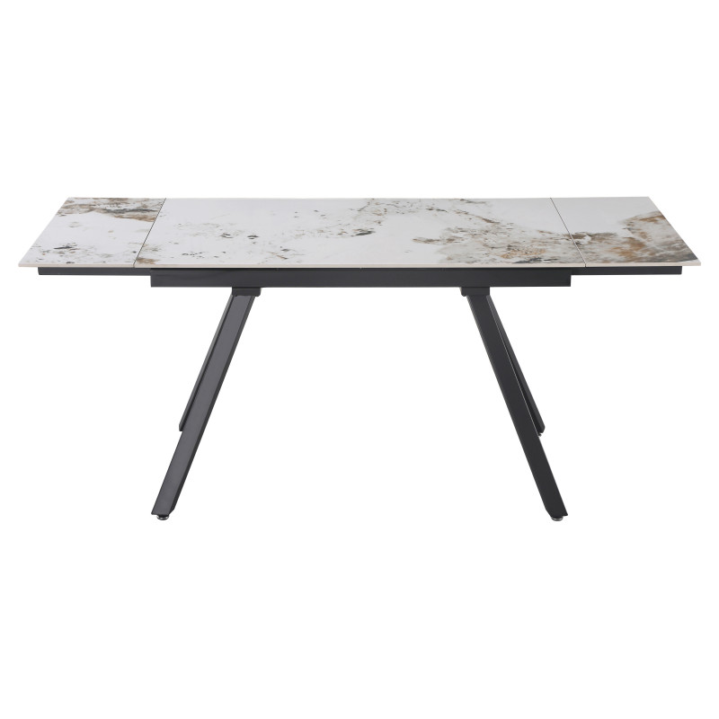 Tavolo Cooper 120/180x80x76 cm Ceramica Marrone Marmorizzato