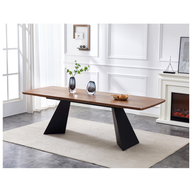 Tavolo Allungabile Kyrios 180/240x90x76 cm Naturale e Nero