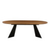 Tavolo Fisso Tyler 220x110x76 cm Naturale e Gambe Nere Moderno