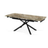 Tavolo Helsinki 140/200x90x76 cm Ceramica Marrone Lucido