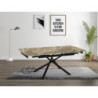 Tavolo Helsinki 140/200x90x76 cm Ceramica Marrone Lucido