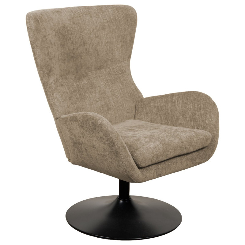 Poltrona Melania Tessuto Sabbia 79x71x98 cm Classica Elegante