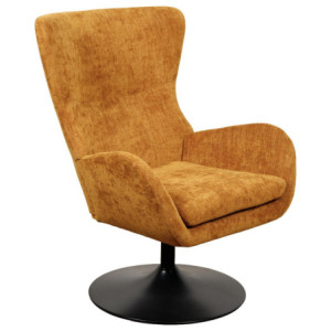Poltrona Melania Tessuto Ocra 79x71x98 cm Classica Elegante