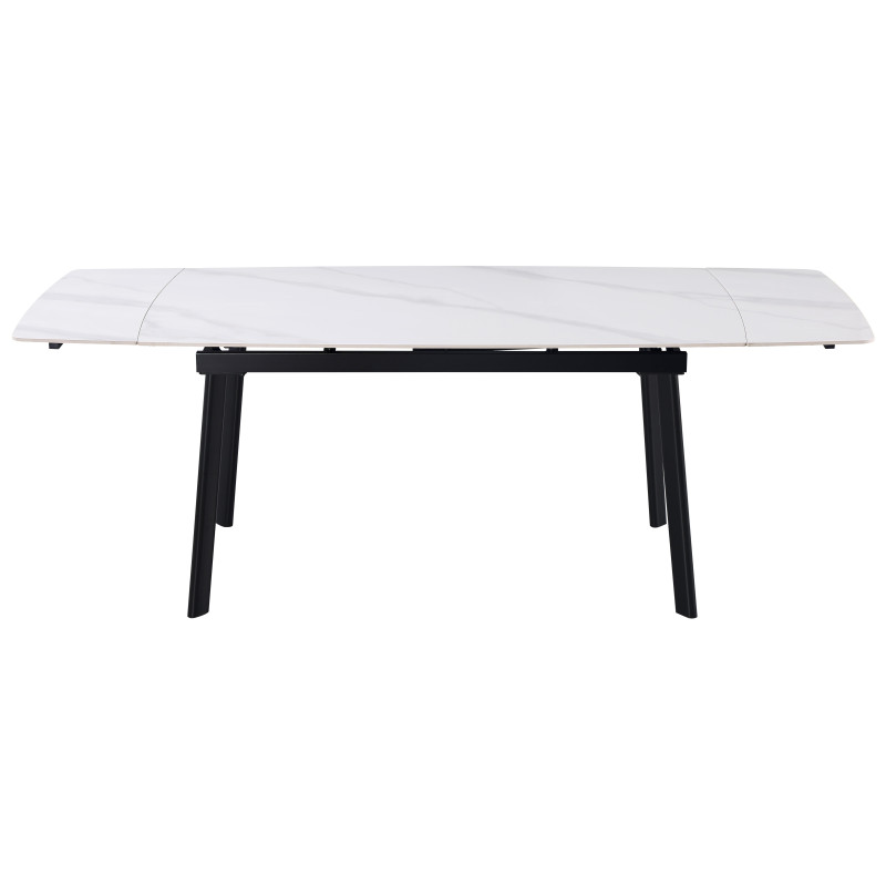 Tavolo Allungabile Quincy 150/210x85x75 cm Ceramica Bianco Marmo