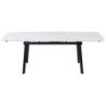 Tavolo Allungabile Quincy 150/210x85x75 cm Ceramica Bianco Marmo