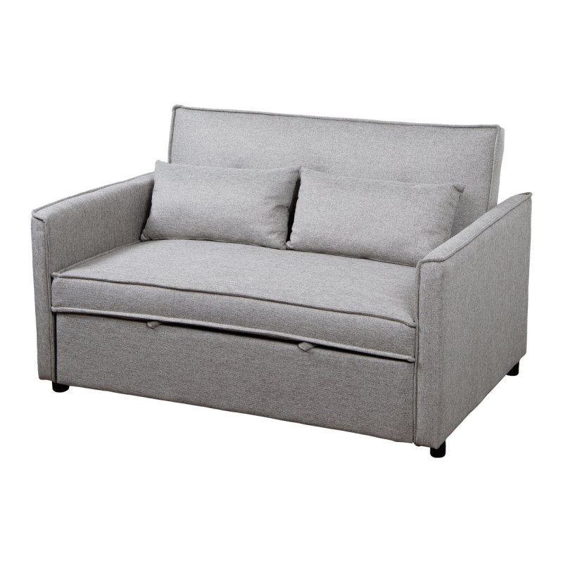 Divano Letto Steven Tessuto Beige 130x86x80 cm Moderno