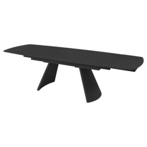 Tavolo Finlay 200/280x100x76 cm Nero Allungabile Moderno