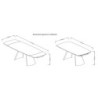 Tavolo Finlay 200/280x100x76 cm Nero Allungabile Moderno