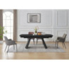 Tavolo Finlay 200/280x100x76 cm Nero Allungabile Moderno