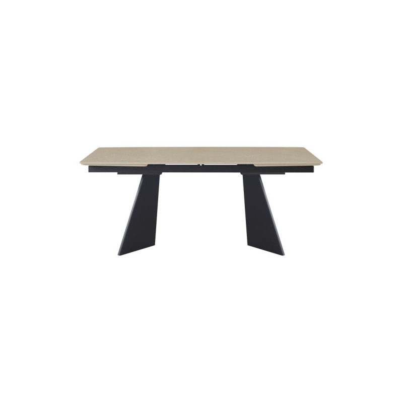 Tavolo Holger 180/240x90x76 cm Travertino Nero Allungabile