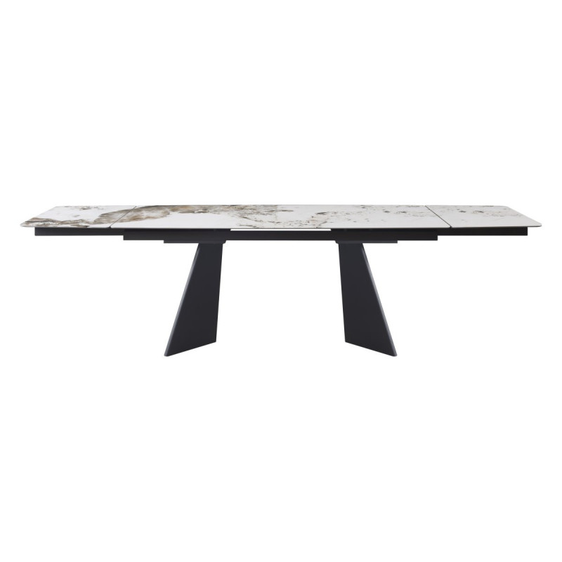 Tavolo Holger 180/240x90x76 cm Marrone Nero Allungabile