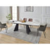 Tavolo Holger 180/240x90x76 cm Marrone Nero Allungabile