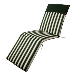 Set di 4 Cuscini per Sdraio Riga Verde Comodi e Resistenti