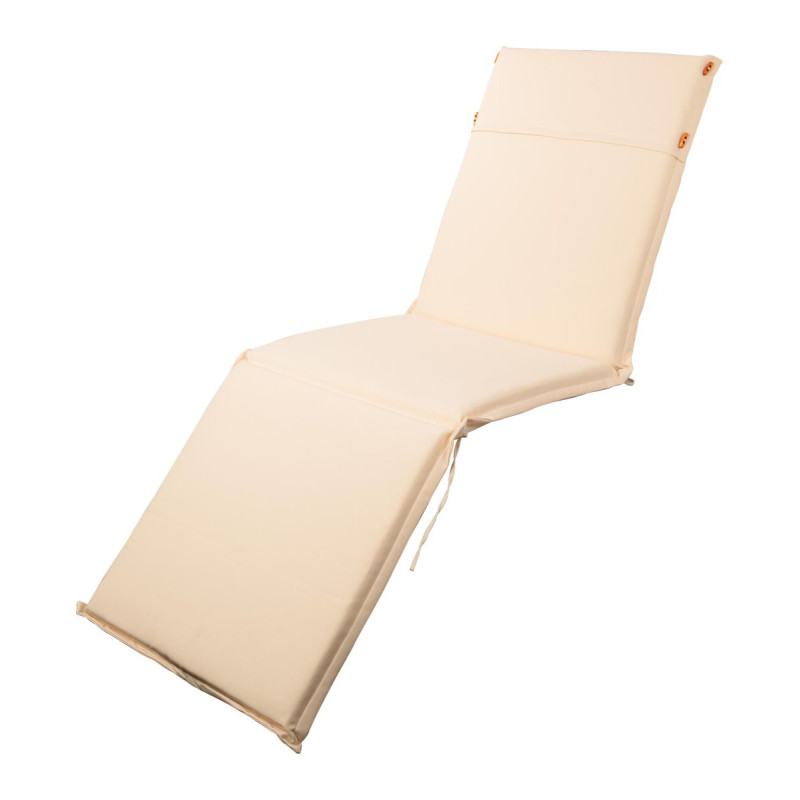 Set di 4 Cuscini per Sdraio Ecru Comodi e Resistenti