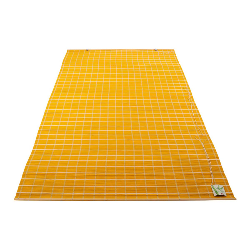 Set di 6 Tende Bambù 90x180 cm Gialla Naturale per Interni/Esterni