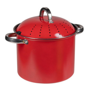 Set di 4 Pentole Cuociscola Ø24 cm Rosso Due Manici Pratiche