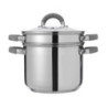 Set di 4 Cuociscola 3 Pezzi Ø20 cm Inox Manici Silicone