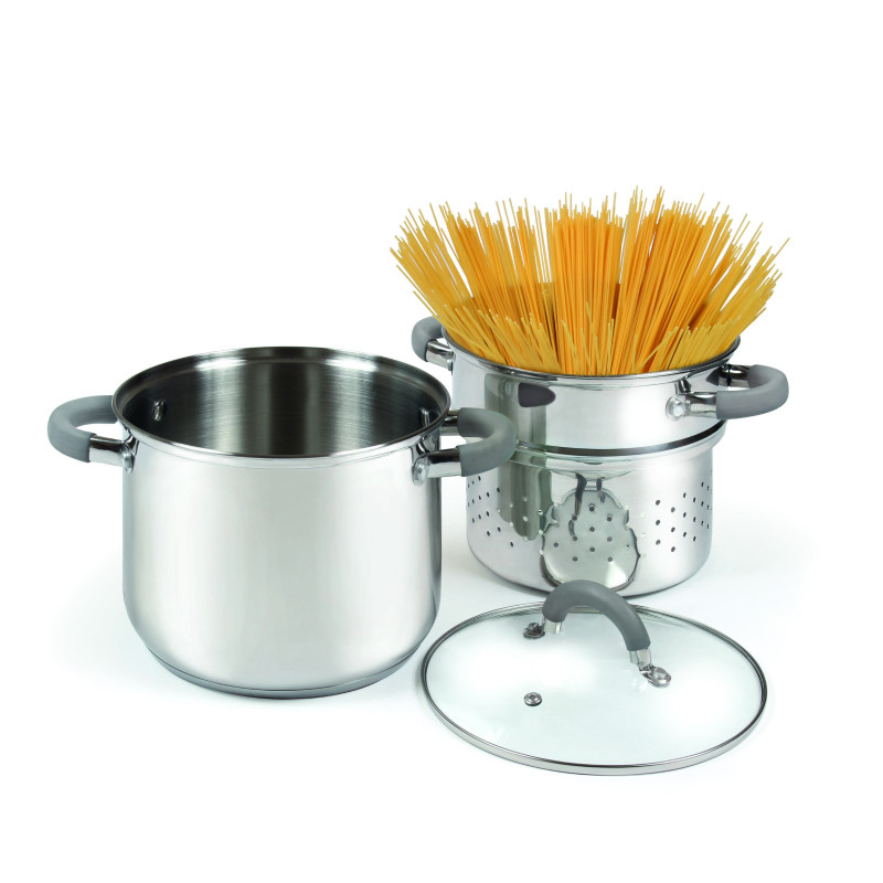 Set di 4 Cuociscola 3 Pezzi Ø20 cm Inox Manici Silicone