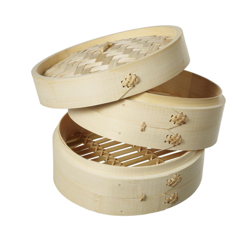 Set di 6 Cestelli Cuocivapore Ø20 cm Bambù Naturale