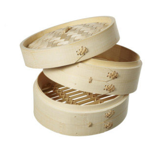 Set di 4 Cestelli Cuocivapore Ø24 cm Bambù Naturale