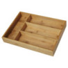 Set di 6 Porta Posate 4 Scomparti 35,5x26,3x5 cm Bambù
