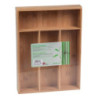 Set di 6 Porta Posate 4 Scomparti 35,5x26,3x5 cm Bambù