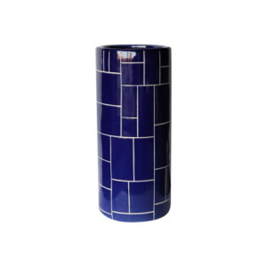 Set di 2 Portaombrelli Ceramica Patch 50 cm Design Moderno