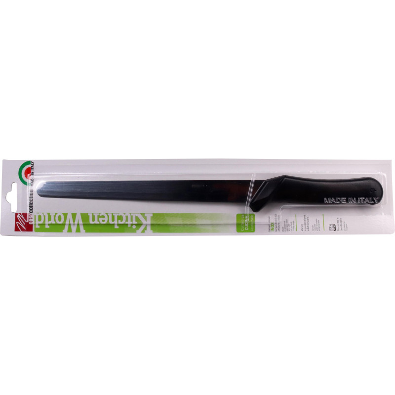 Set di 6 Coltelli Prosciutto Kitchen World 24 cm Manico Nero