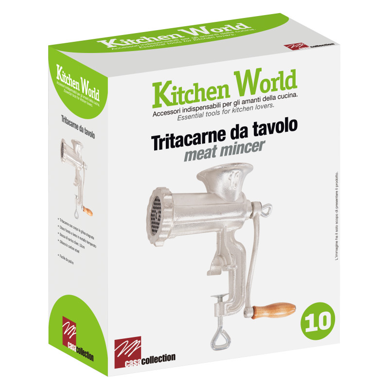 Set di 3 Tritacarne da Tavolo N.10 Ghisa Zincata Robusti