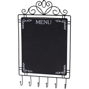 Set di 2 Lavagne Menu 32x53 cm Ardesia con Cornice Legno