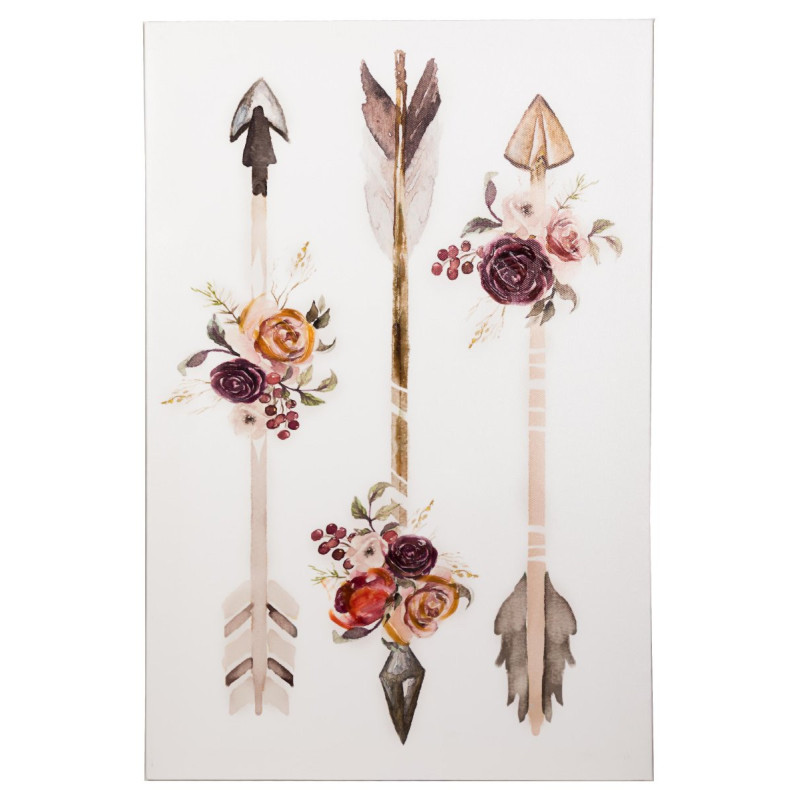 Set di 6 Canvas Dipinto a Mano Cherokee 30x45 cm Arte Unica