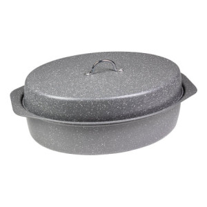 Set di 4 Casseruole Ovale Carbon Steel 40x28x15 cm Resistenti