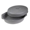 Set di 4 Casseruole Ovale Carbon Steel 40x28x15 cm Resistenti