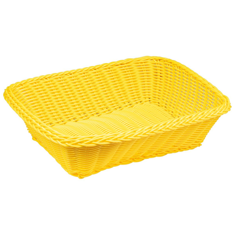 Set di 6 Cestini PP Rettangolare 30x23 cm Giallo Ordine e Colore