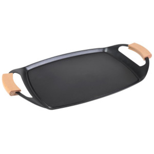 Set di 6 Bistecchiere Ovale 47x28 cm Alluminio Pressofuso