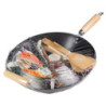 Set di 6 Confezioni Wok 21 Pezzi Carbon Steel Ø35 cm Completo