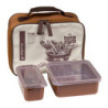 Set di 6 Lunch Box con Contenitore 870+390 ml Pratici e Colorati