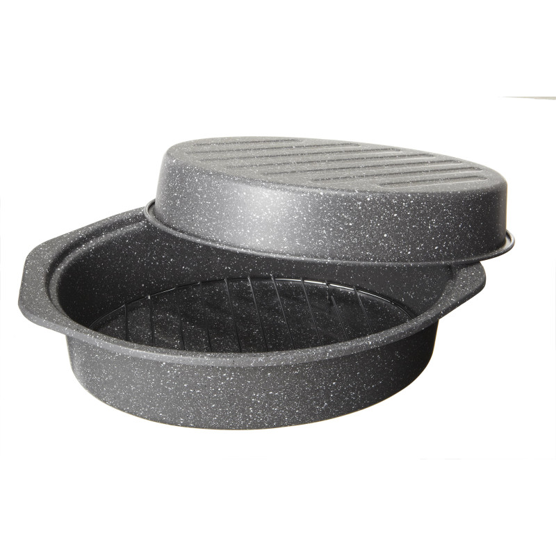 Set di 6 Confezioni 3 Pezzi Casseruola Ovale Carbon Steel