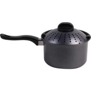 Set di 6 Casseruole 1 Manico Cuoci Scola Ø18 cm Carbon Steel