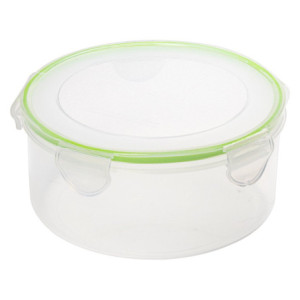 Set di 6 Contenitori Tondi Plastica 21,7 cm 2,3 Lt Pratici e Sicuri