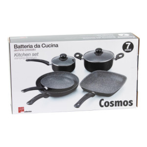 Zoom Set di 2 Batteria 7 Pezzi Cosmos Alluminio Stampato