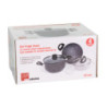 Set di 4 Confezioni 4 Friggi Vapo Ø22 cm Grigio Marmorizzato